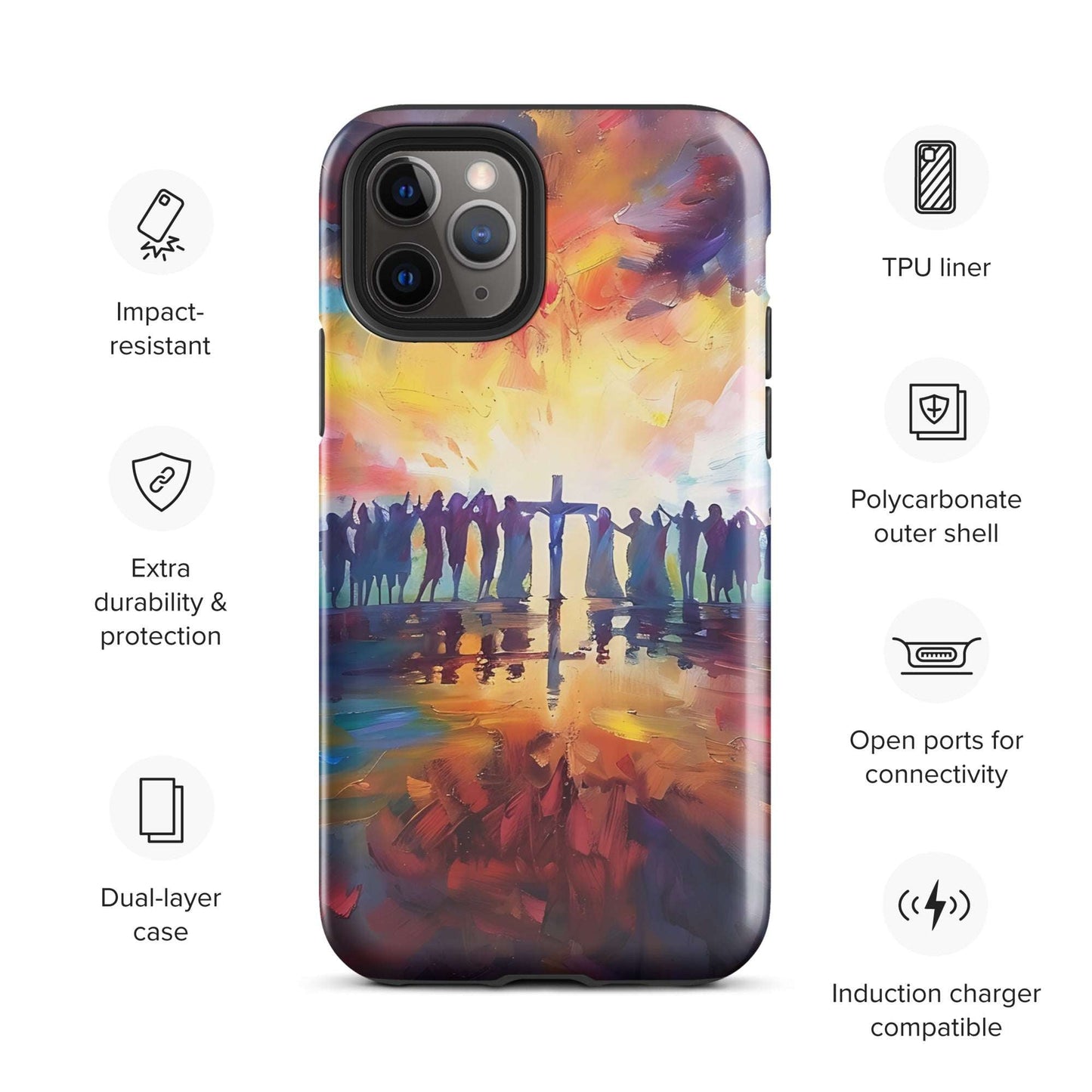 Am Kreuz vereint – Hoffnung für alle - Hardcase iPhone® Handyhülle - iPhone 11 Pro - GfoitMa