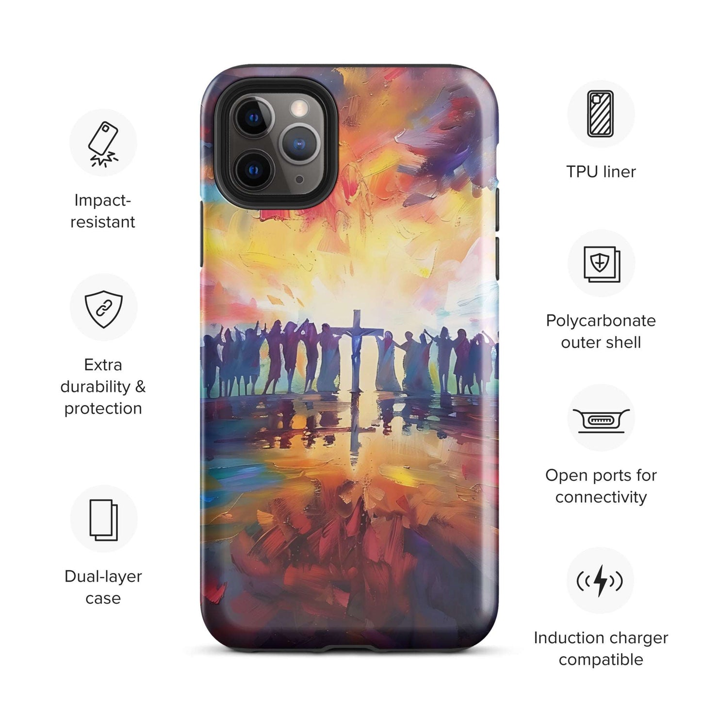 Am Kreuz vereint – Hoffnung für alle - Hardcase iPhone® Handyhülle - iPhone 11 Pro Max - GfoitMa
