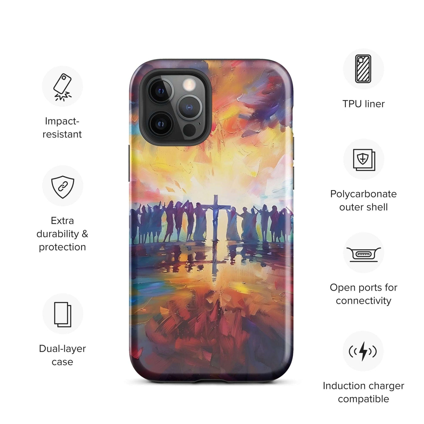 Am Kreuz vereint – Hoffnung für alle - Hardcase iPhone® Handyhülle - iPhone 12 Pro - GfoitMa