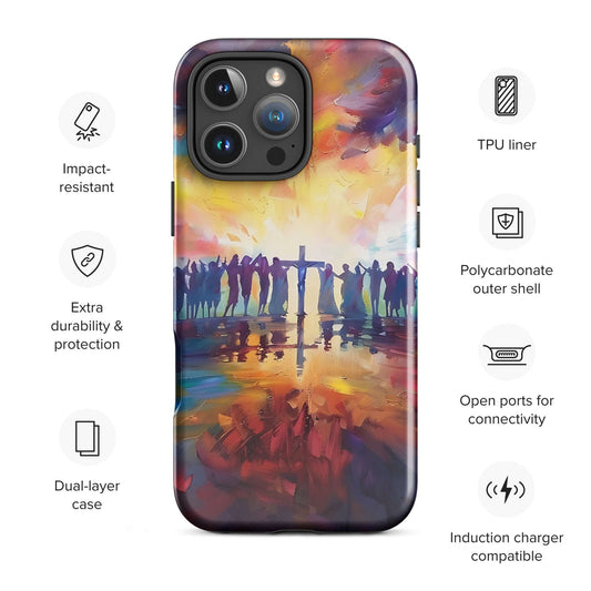 Am Kreuz vereint – Hoffnung für alle - Hardcase iPhone® Handyhülle - iPhone 16 Pro Max - GfoitMa