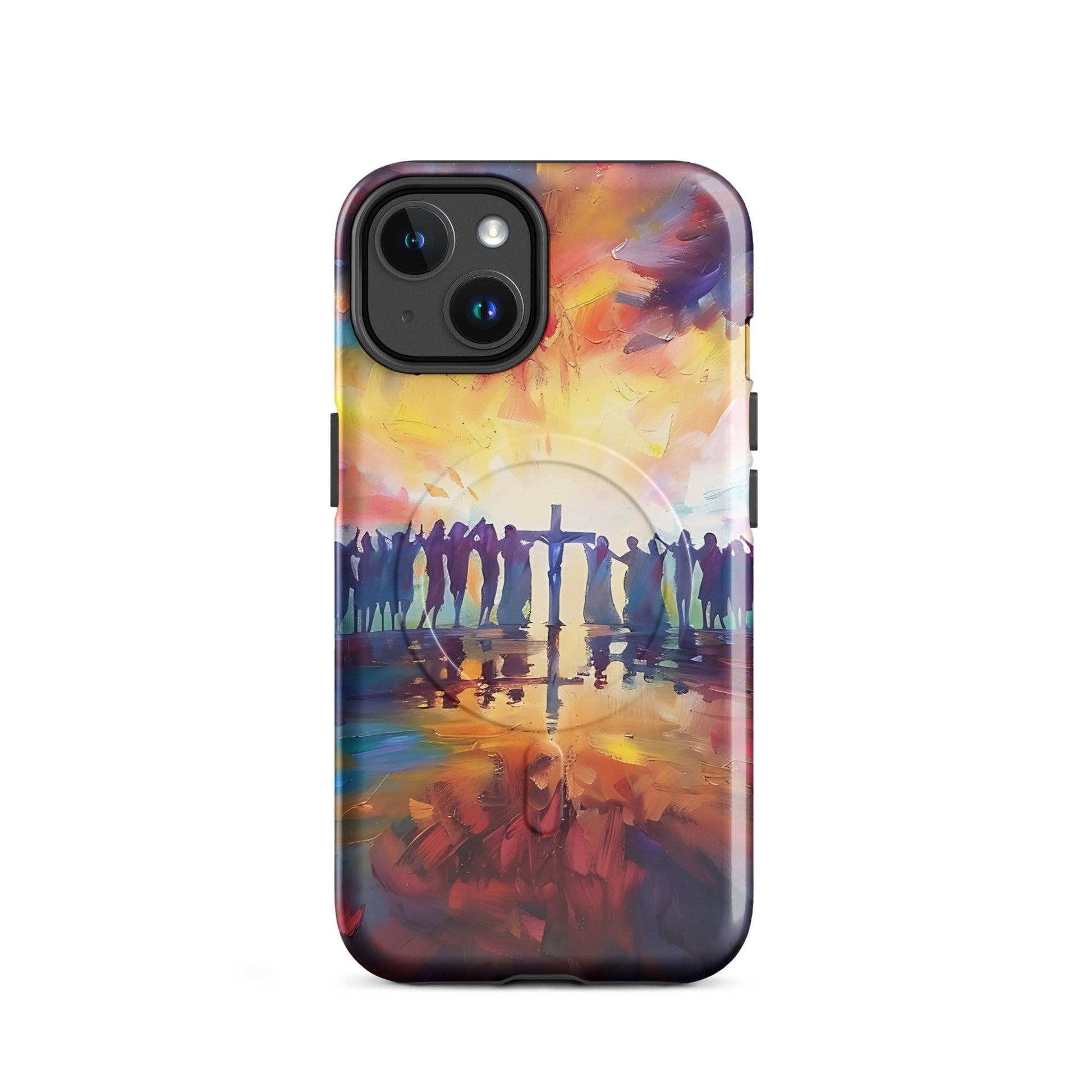 Am Kreuz vereint – Hoffnung für alle - Hardcase iPhone®-Hülle mit MagSafe® - iPhone 14 - GfoitMa