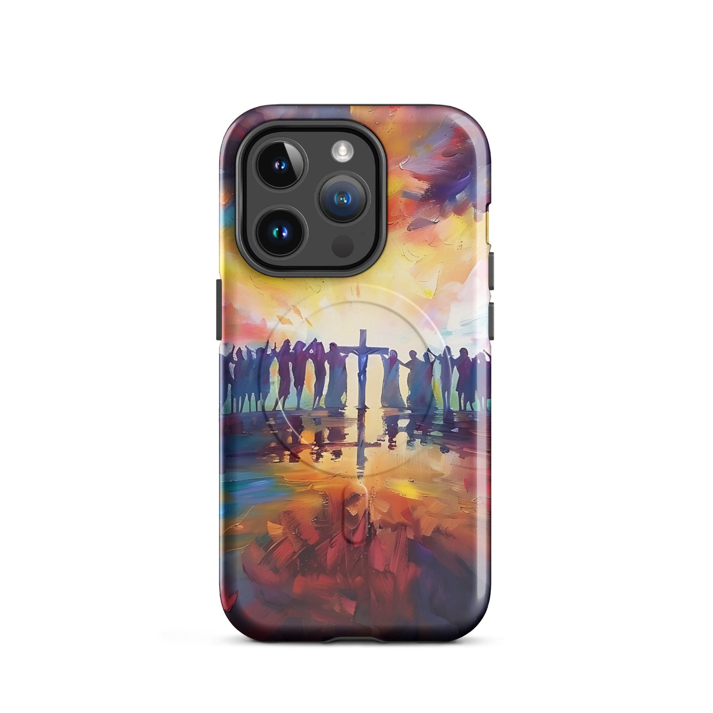 Am Kreuz vereint – Hoffnung für alle - Hardcase iPhone®-Hülle mit MagSafe® - iPhone 14 Pro - GfoitMa