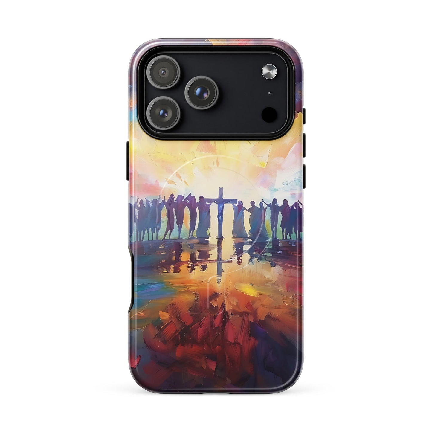 Am Kreuz vereint – Hoffnung für alle - Hardcase iPhone®-Hülle mit MagSafe® - iPhone 17 Pro Max - GfoitMa