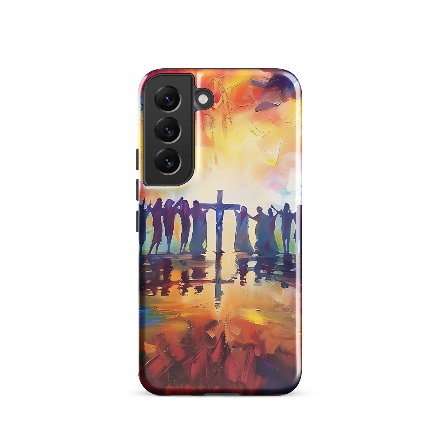 Am Kreuz vereint – Hoffnung für alle - Hardcase Samsung®-Hülle - Samsung Galaxy S22 - GfoitMa