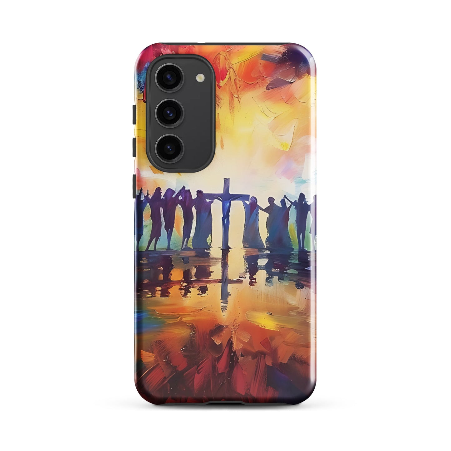 Am Kreuz vereint – Hoffnung für alle - Hardcase Samsung®-Hülle - Samsung Galaxy S23 Plus - GfoitMa