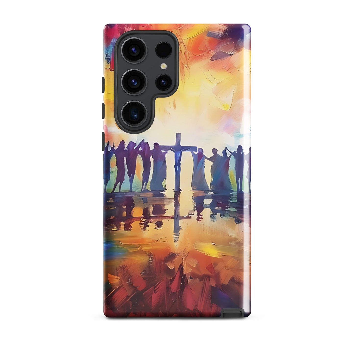 Am Kreuz vereint – Hoffnung für alle - Hardcase Samsung®-Hülle - Samsung Galaxy S23 Ultra - GfoitMa