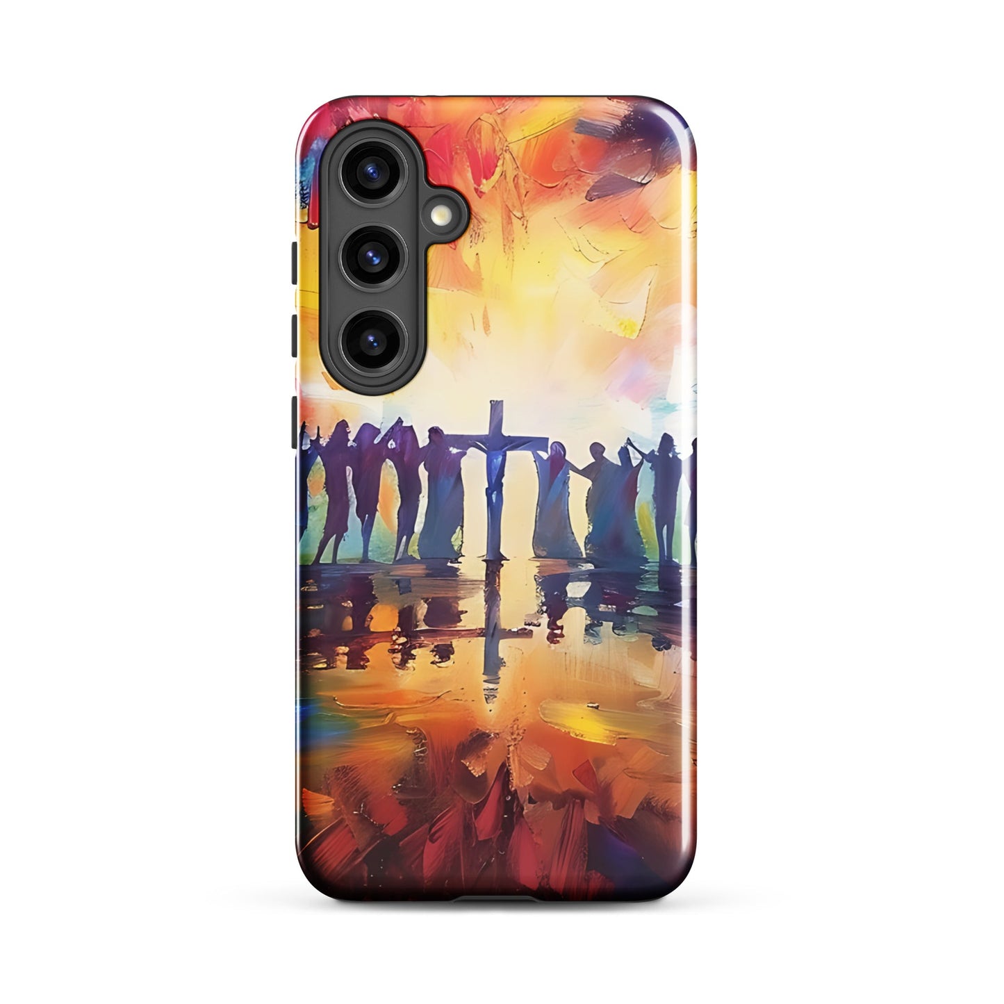 Am Kreuz vereint – Hoffnung für alle - Hardcase Samsung®-Hülle - Samsung Galaxy S24 Plus - GfoitMa