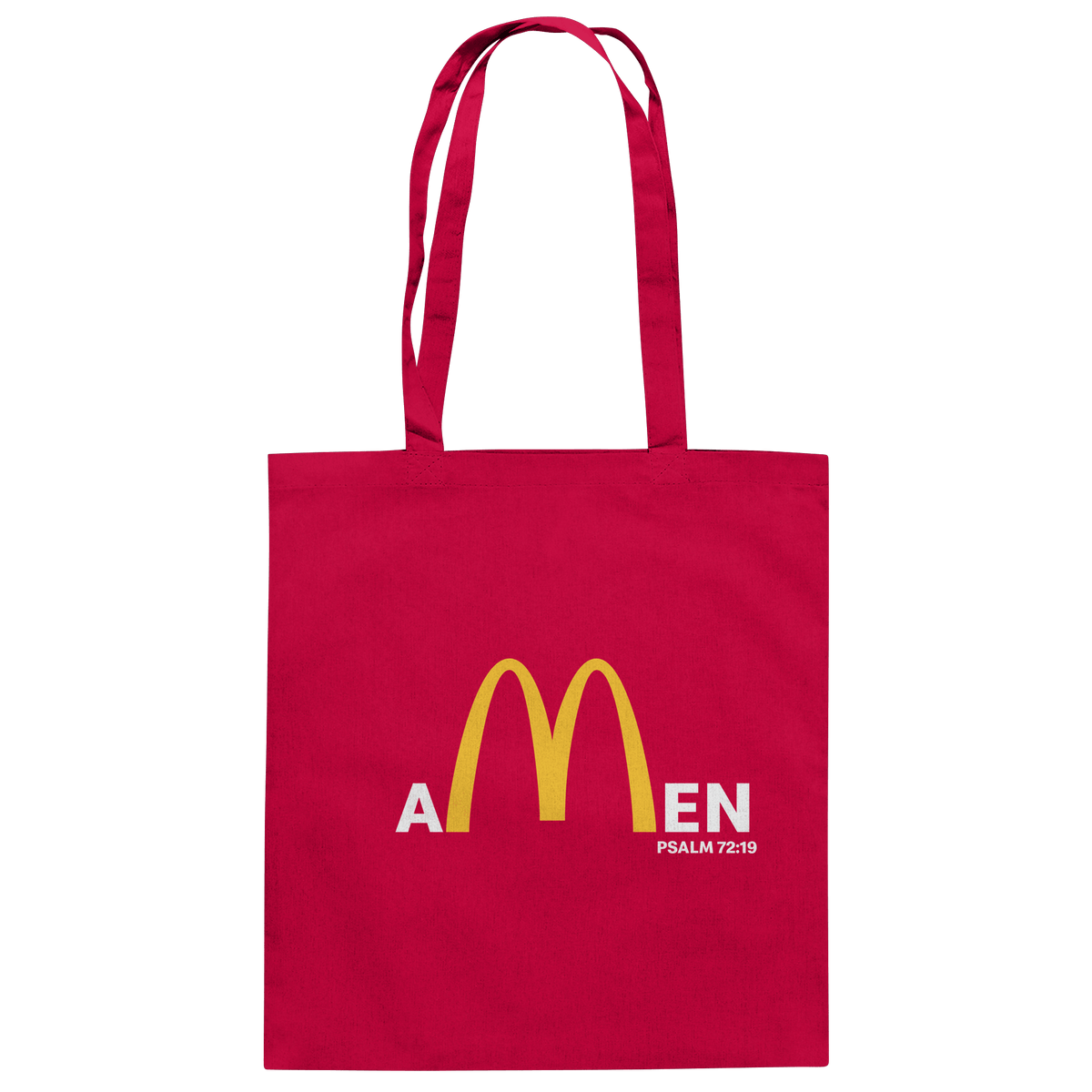 Amen Psalm 72,19 – Christliches Statement Design | Gott sei gepriesen in Ewigkeit - Baumwolltasche - Taschen - Classic Red - GfoitMa