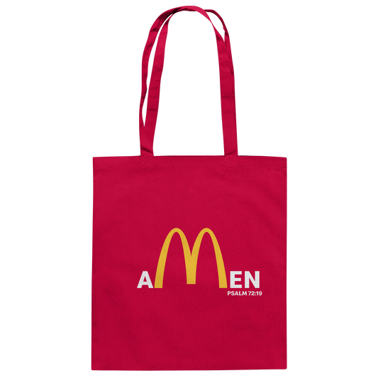 Amen Psalm 72,19 – Christliches Statement Design | Gott sei gepriesen in Ewigkeit - Baumwolltasche - Taschen - Classic Red - GfoitMa