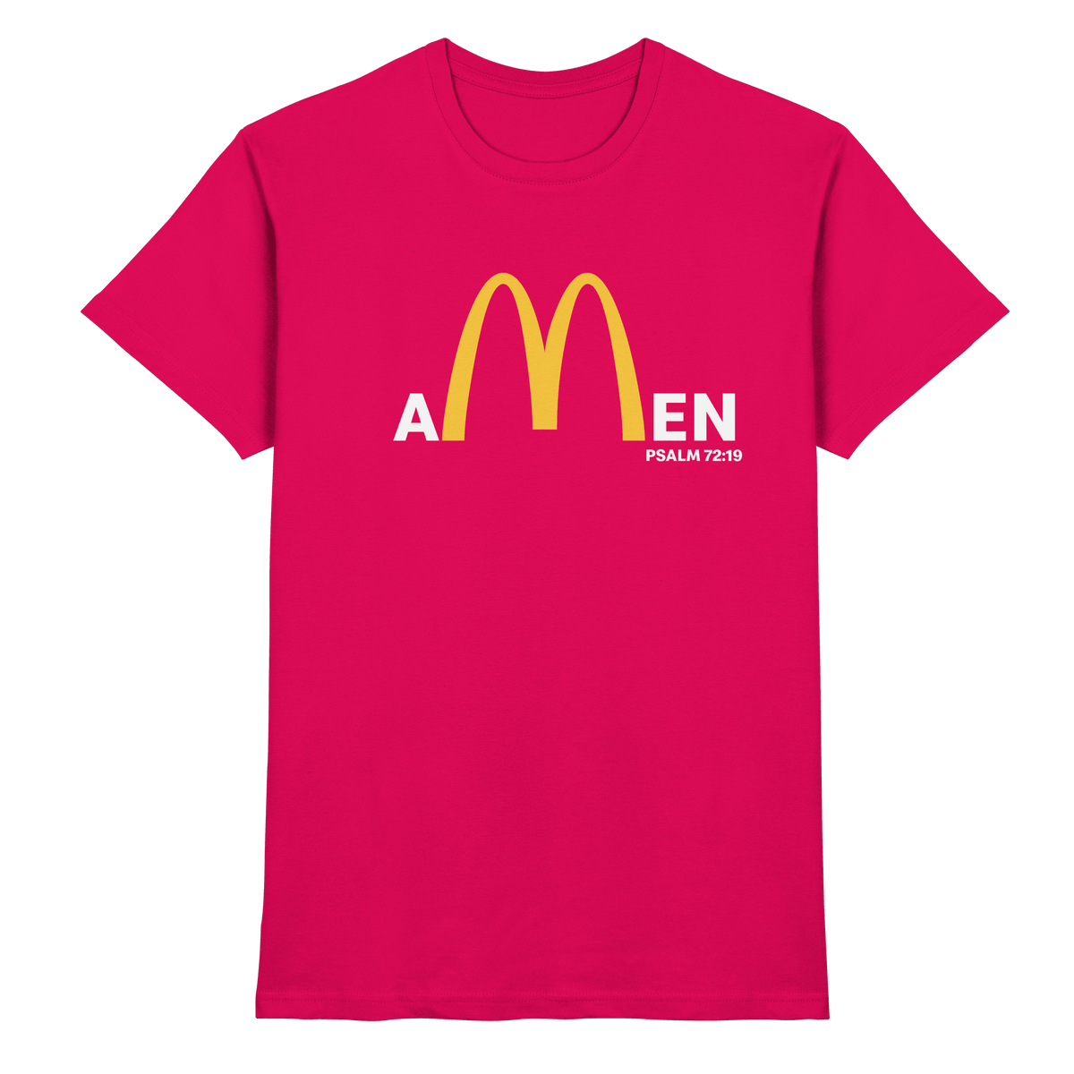 Amen Psalm 72,19 – Christliches Statement Design | Gott sei gepriesen in Ewigkeit - Premium Shirt - Unisex-Shirts - Red - GfoitMa
