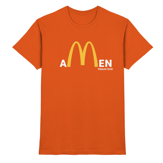 Amen Psalm 72,19 – Christliches Statement Design | Gott sei gepriesen in Ewigkeit - Premium Shirt - Unisex-Shirts - Red - GfoitMa
