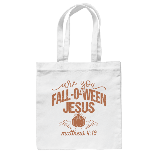 Are you FALL O WEEN Jesus? – Matthew 4:19 | Christliche Halloween Produkte - Baumwolltasche - Taschen - White - GfoitMa