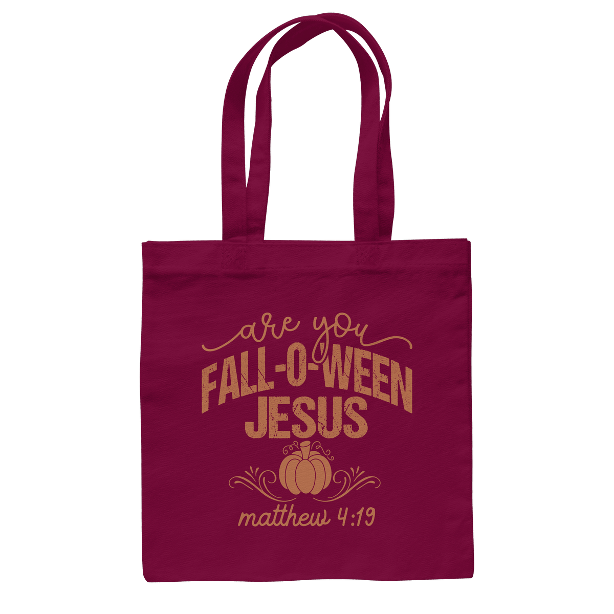 Are you FALL O WEEN Jesus? – Matthew 4:19 | Christliche Halloween Produkte - Baumwolltasche - Taschen - Burgundy - GfoitMa