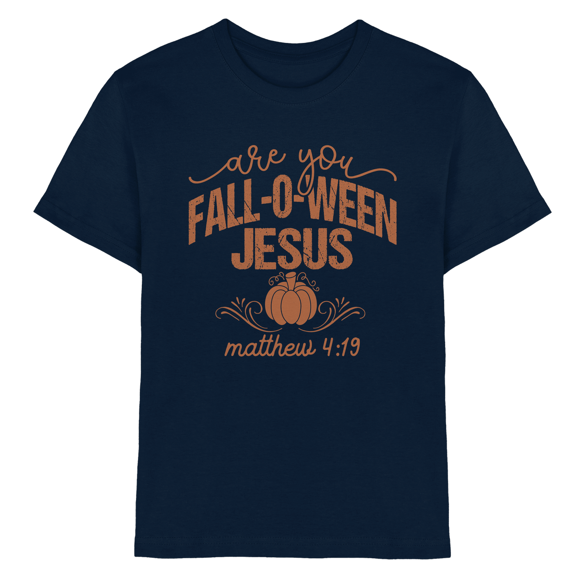 Are you FALL O WEEN Jesus? – Matthew 4:19 | Christliche Halloween Produkte - Kids Premium Shirt - Kids & Babys - Navy - GfoitMa