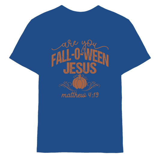 Are you FALL O WEEN Jesus? – Matthew 4:19 | Christliche Halloween Produkte - Kids Premium Shirt - Kids & Babys - Royal Blue - GfoitMa