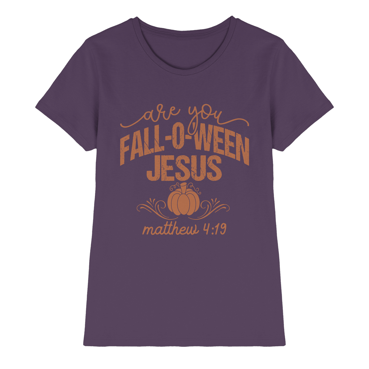 Are you FALL O WEEN Jesus? – Matthew 4:19 | Christliche Halloween Produkte - Ladies Premium Shirt - Lady-Shirts - Urban Purple - GfoitMa