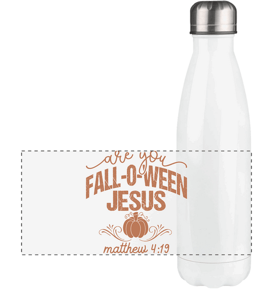 Are you FALL O WEEN Jesus? – Matthew 4:19 | Christliche Halloween Produkte - Panorama Thermoflasche 500ml - Trinkgefäße - White - GfoitMa