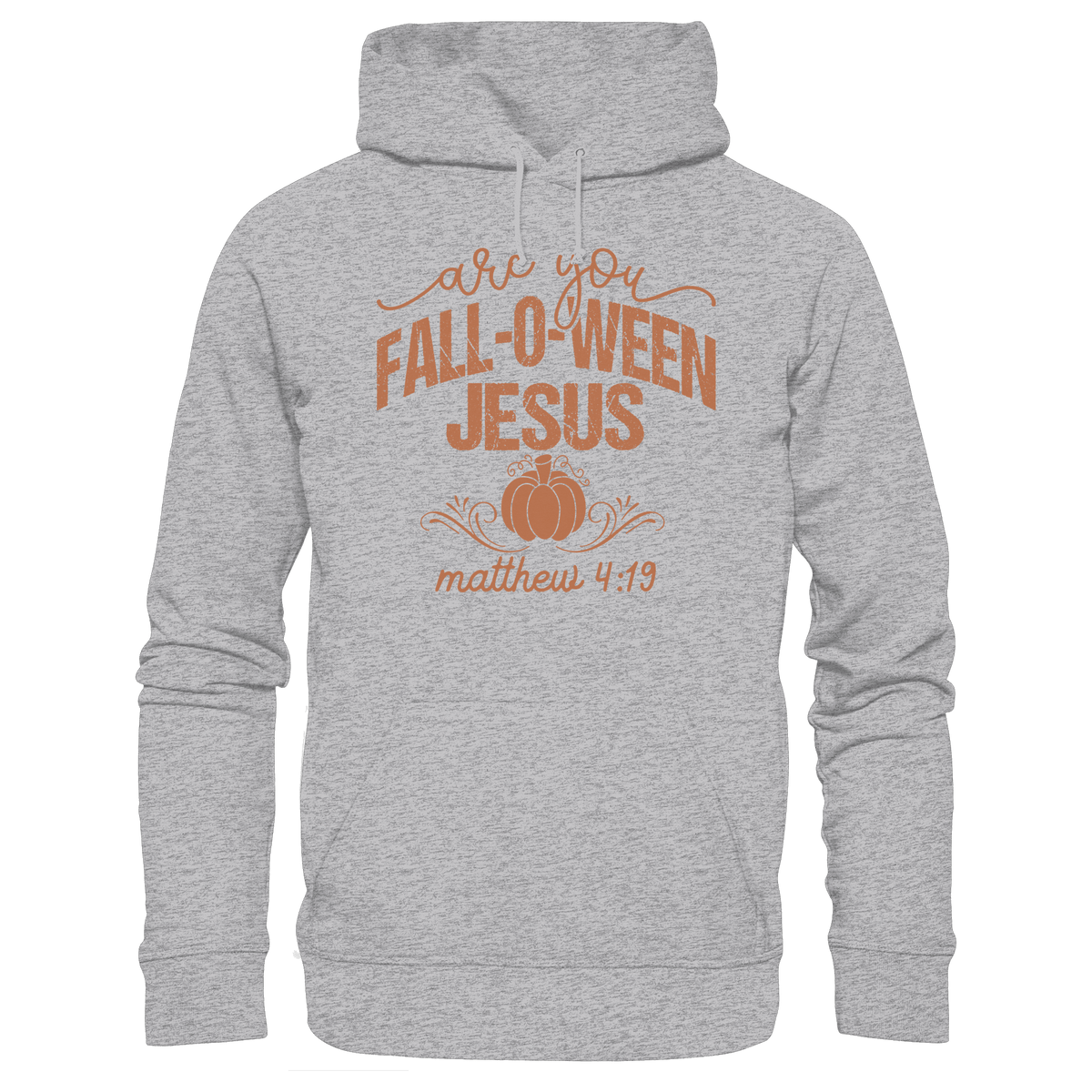 Are you FALL O WEEN Jesus? – Matthew 4:19 | Christliche Halloween Produkte - Premium Unisex Hoodie - Hoodies - Heather Grey (meliert) - GfoitMa