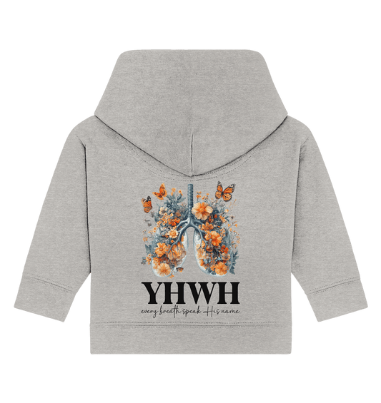 Every Breath Speak His Name – Leben, das Lobpreis atmet | Christliche Kleidung - Baby Organic Hoodie