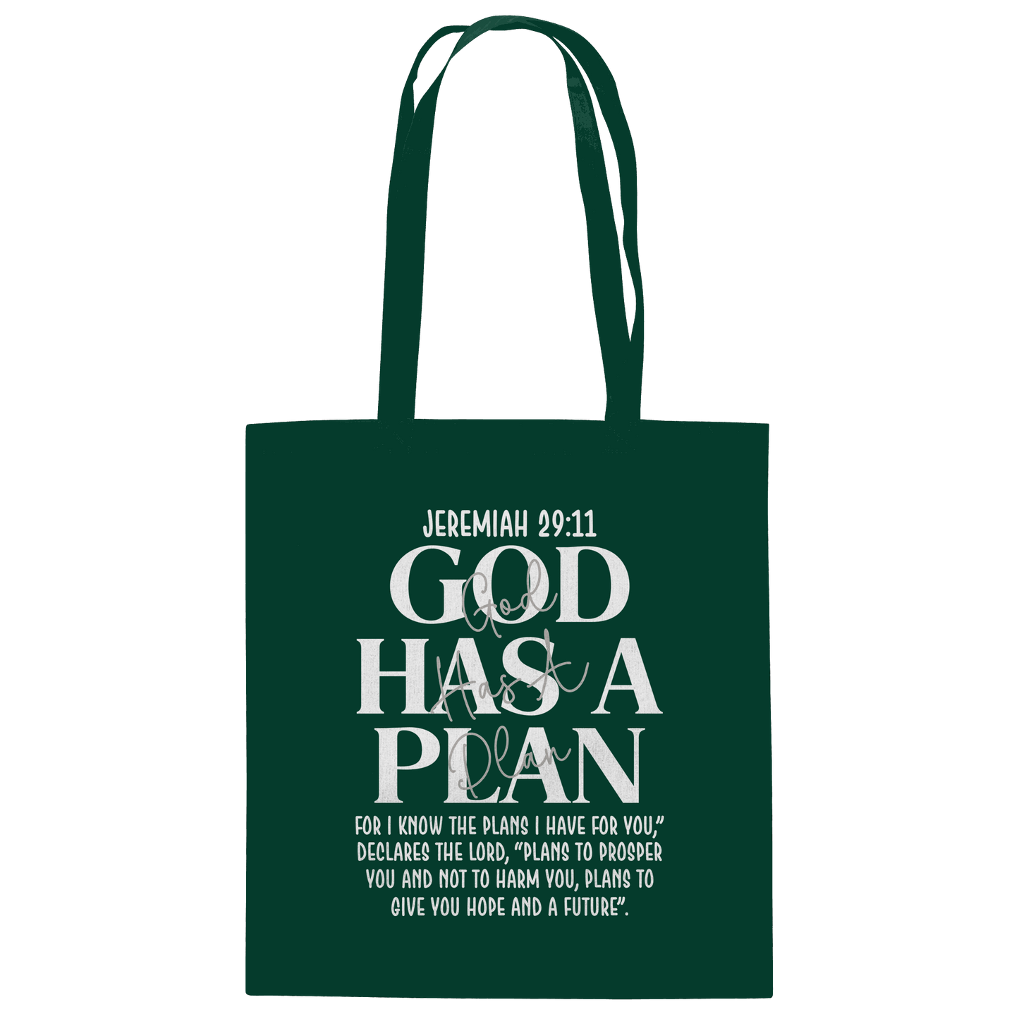 Jeremiah 29:11 – God Has a Plan | Christliches Design - Baumwolltasche
