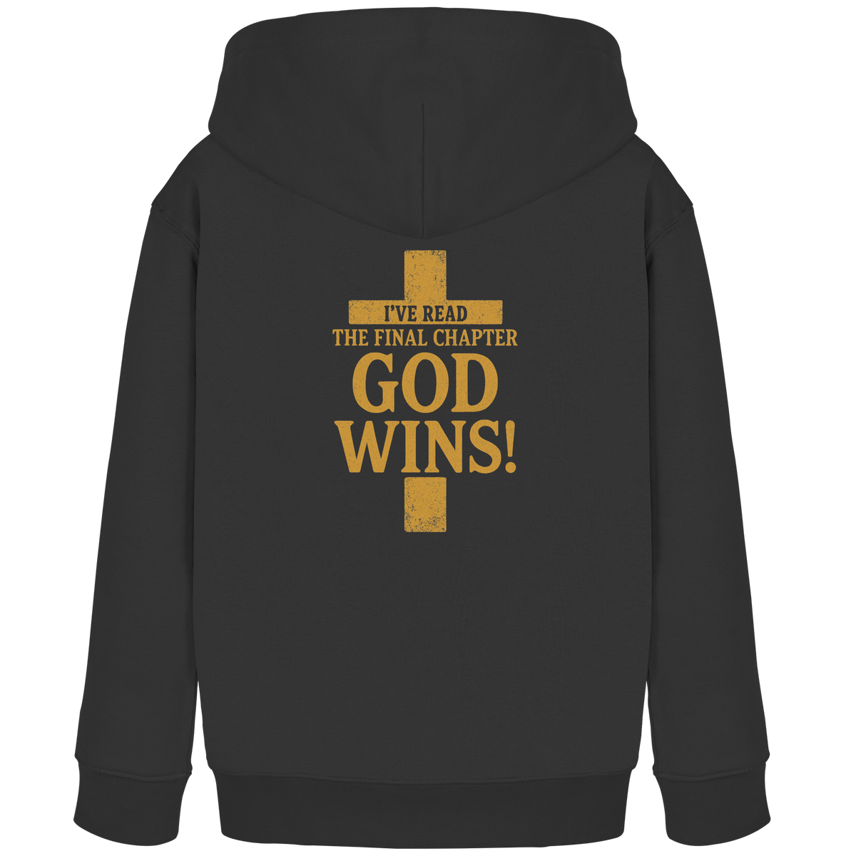 GOD WINS – Das Ende steht fest | Christliche Kleidung & Geschenke im Kreuz-Design - Kids Organic Hoodie