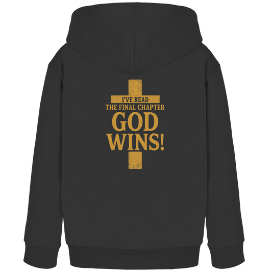 GOD WINS – Das Ende steht fest | Christliche Kleidung & Geschenke im Kreuz-Design - Kids Organic Hoodie