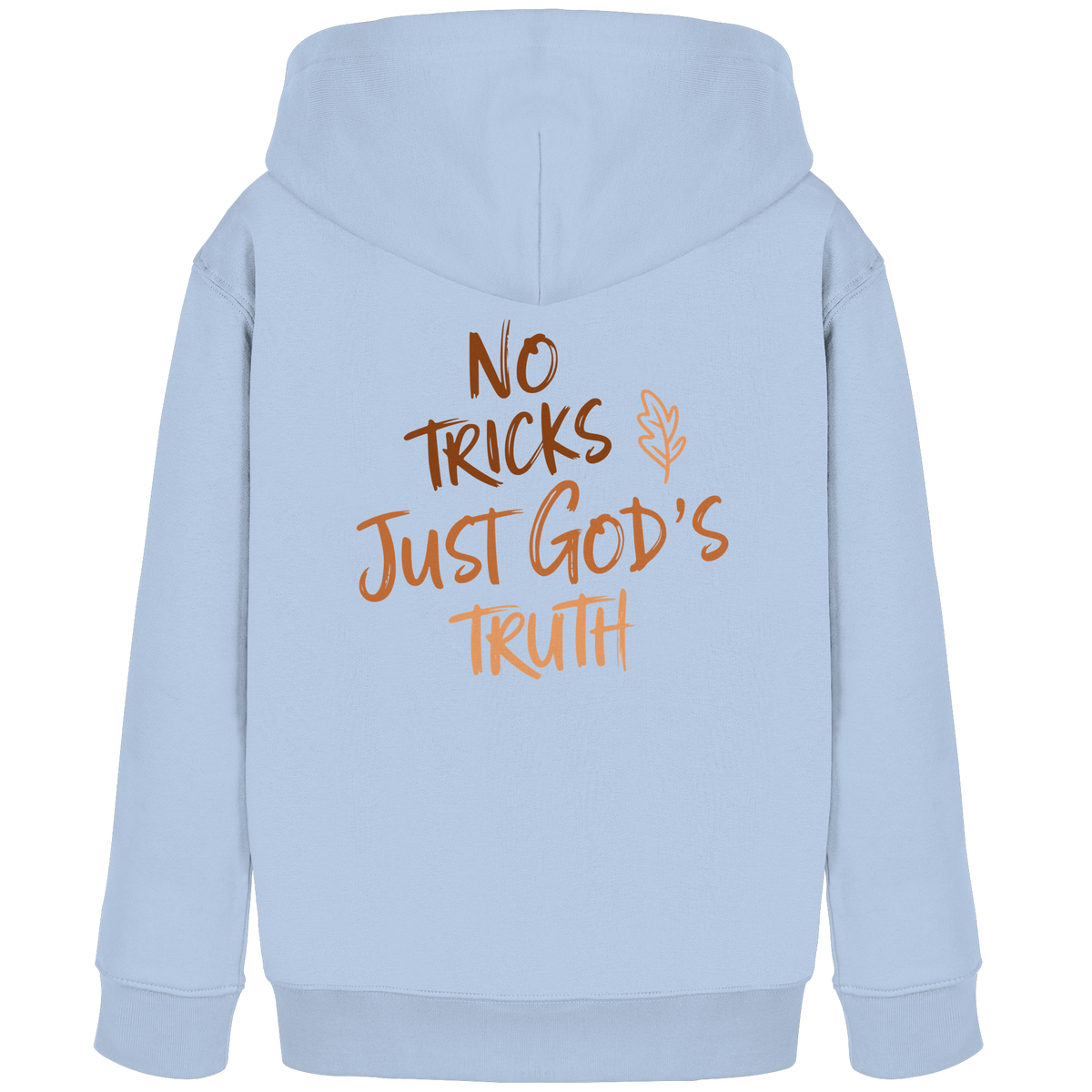 No Tricks – Just God’s Truth | Christliche Kleidung & Geschenke im Retro-Design für Herbst & Halloween - Kids Organic Hoodie - GfoitMa - Blue Soul / 98/104 (3-4)