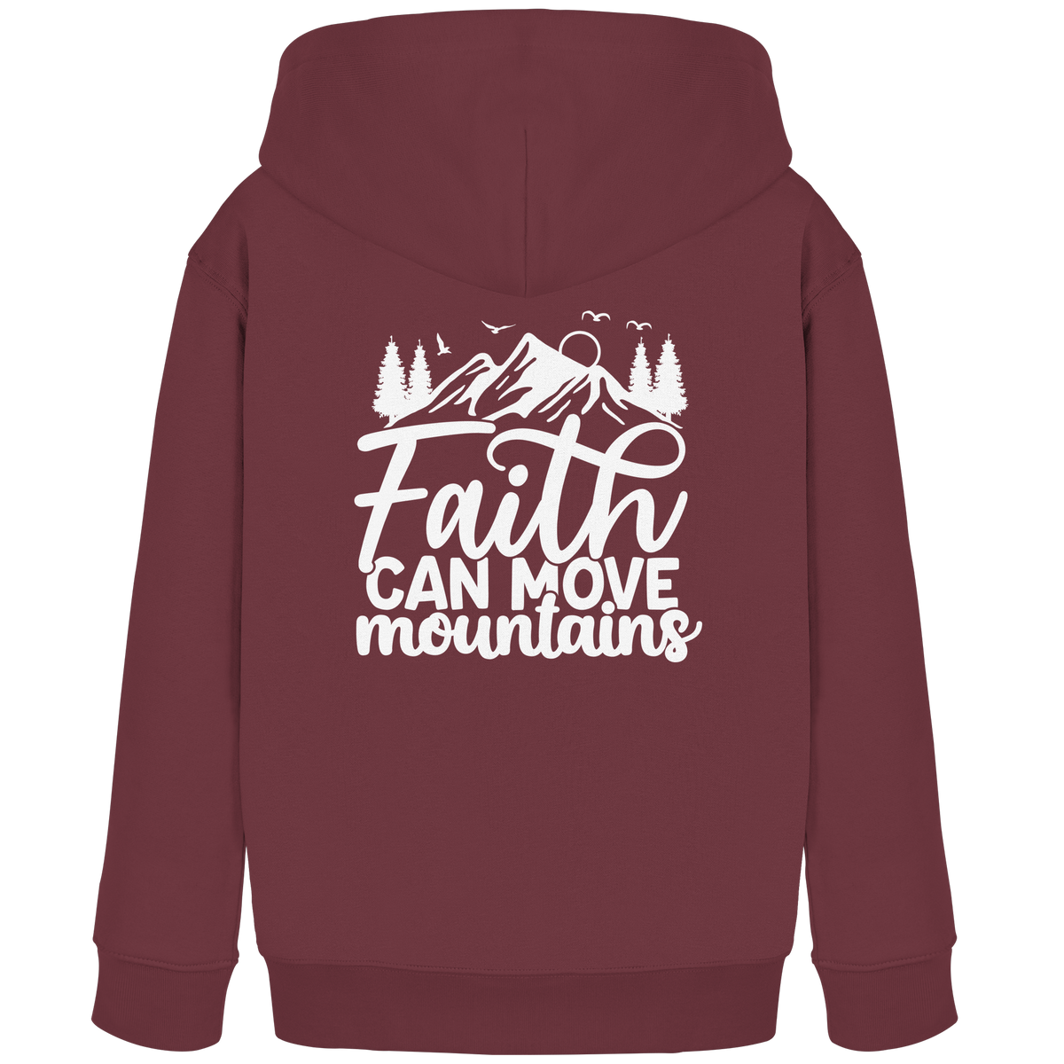 Glaube, der Berge versetzen kann - Matthäus 17:20 - Kids Organic Hoodie
