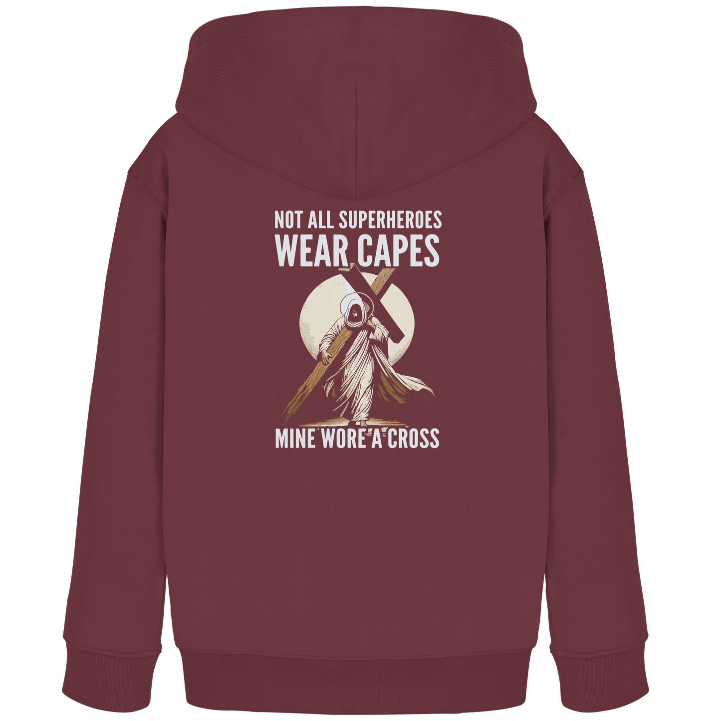 Mein Superheld trug ein Kreuz - Kids Organic Hoodie
