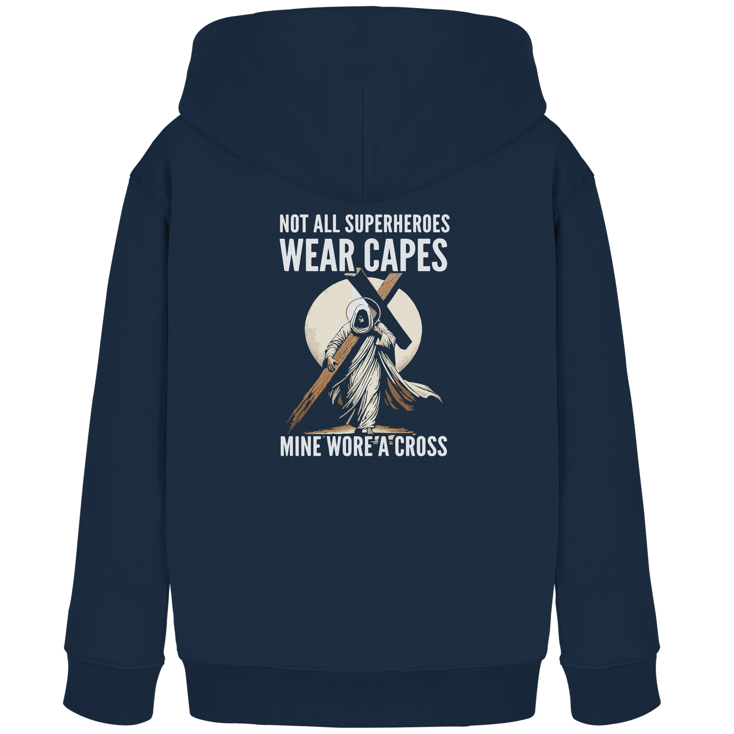 Mein Superheld trug ein Kreuz - Kids Organic Hoodie