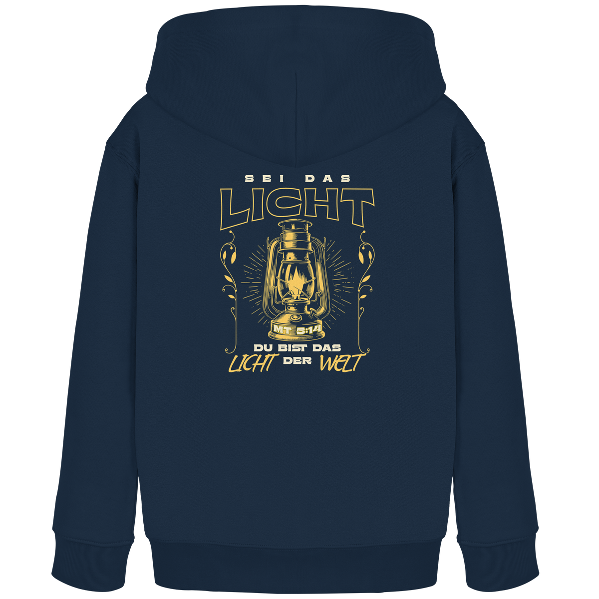 Sei das Licht – Du bist das Licht der Welt | Christliche Kleidung - Kids Organic Hoodie