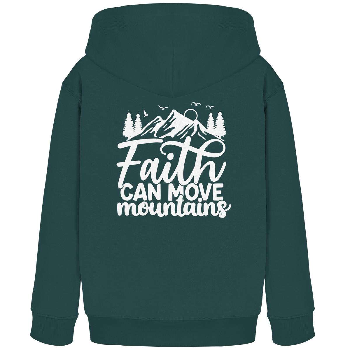 Glaube, der Berge versetzen kann - Matthäus 17:20 - Kids Organic Hoodie