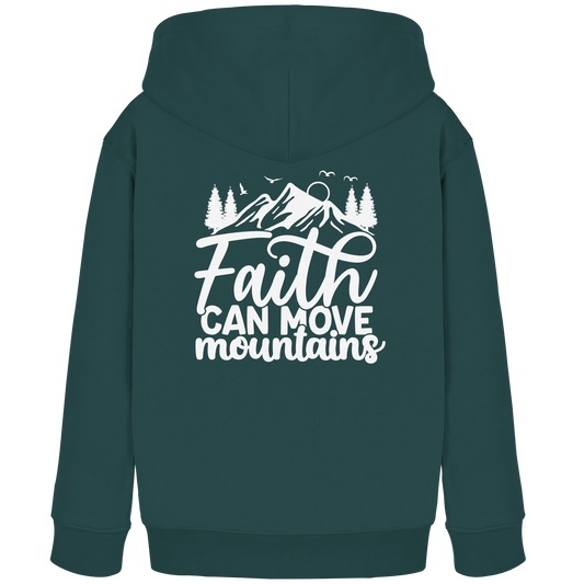 Glaube, der Berge versetzen kann - Matthäus 17:20 - Kids Organic Hoodie