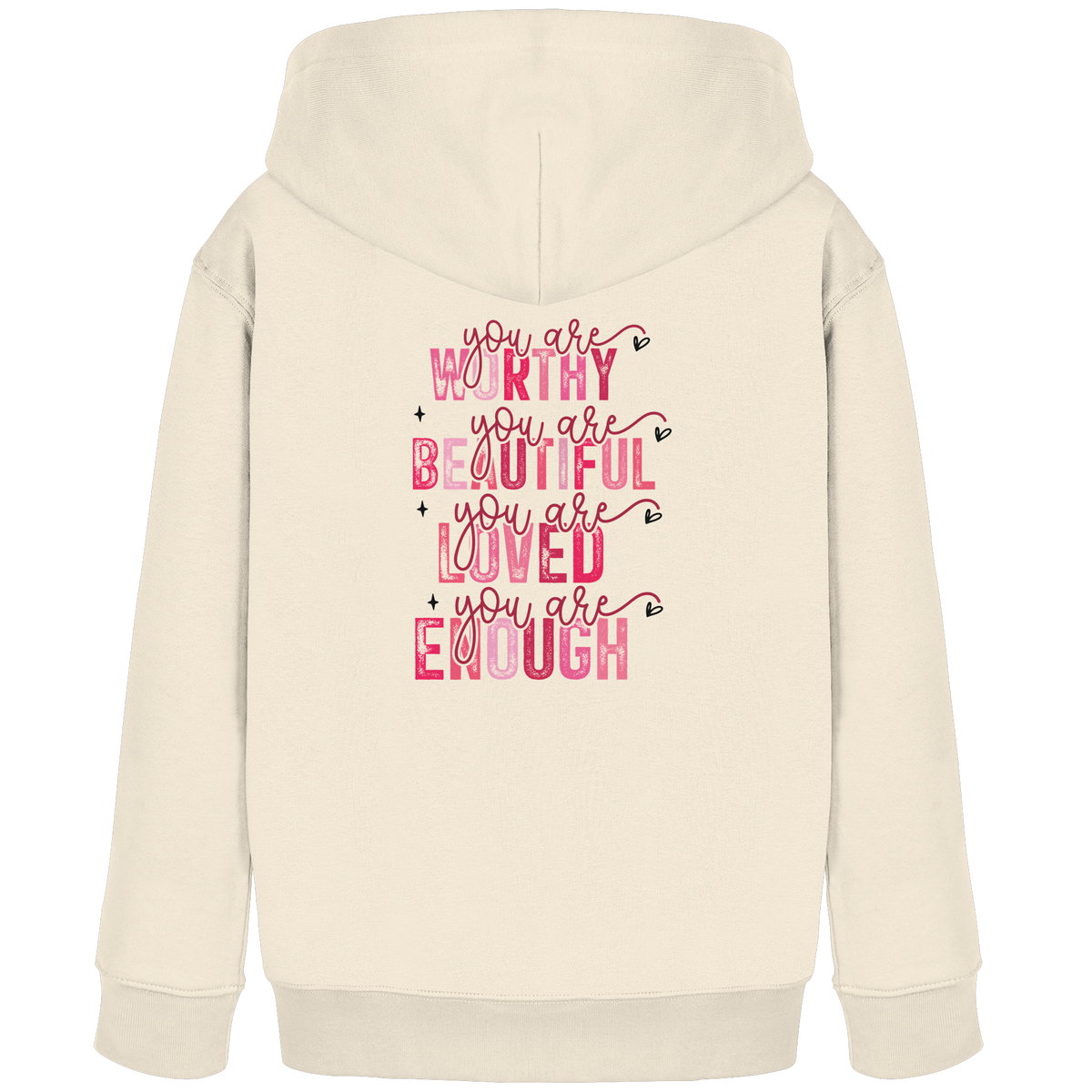 Du bist wertvoll – Eine Erinnerung an die Wahrheit - Kids Organic Hoodie