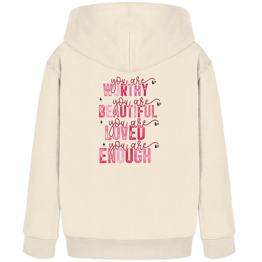 You are valuable – A reminder of the truth - Kids Organic Hoodie