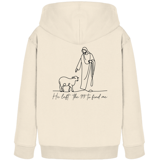He Left the 99 to Find Me – Powerful Message in Minimalist Design | Christian Apparel - Kids Organic Hoodie