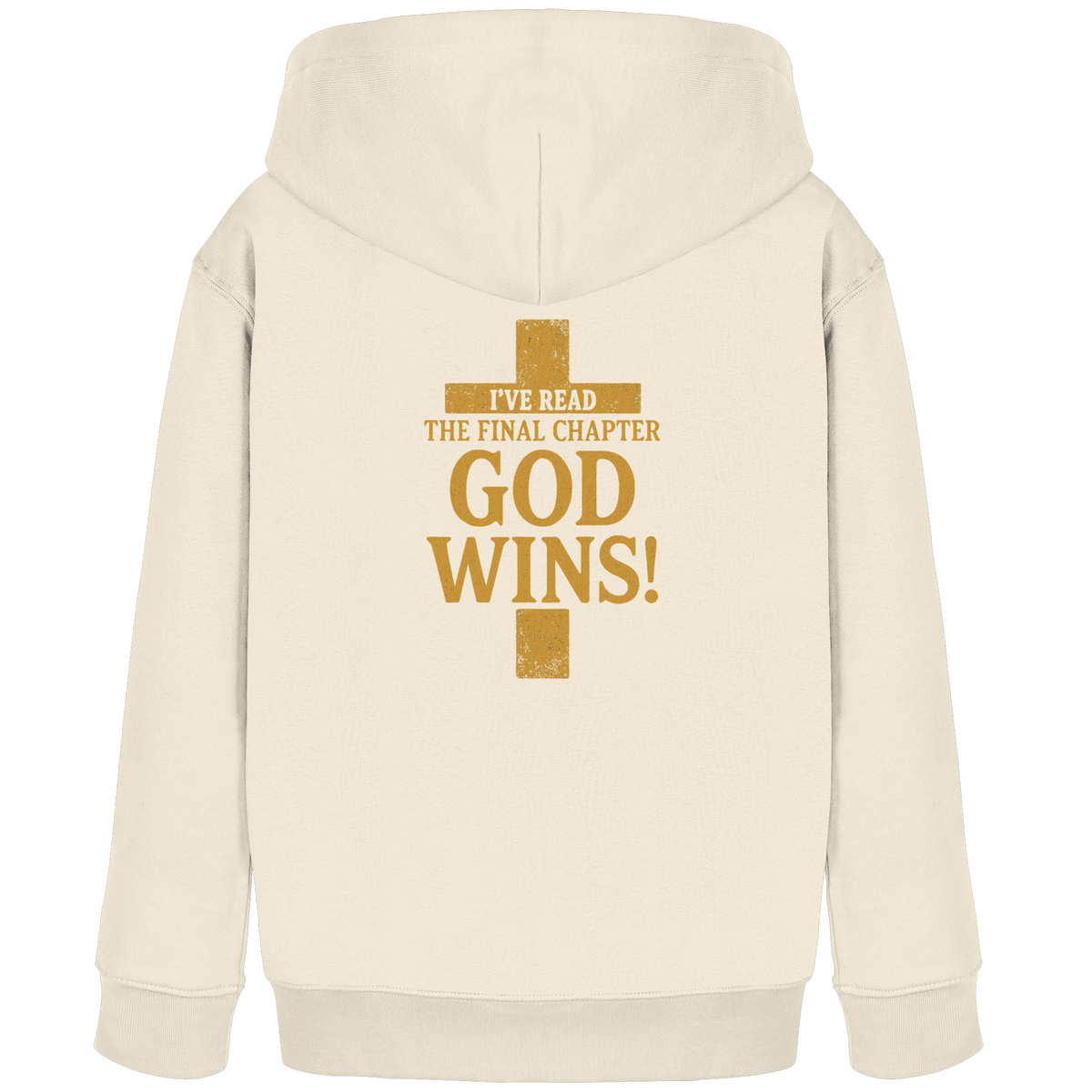 GOD WINS – Das Ende steht fest | Christliche Kleidung & Geschenke im Kreuz-Design - Kids Organic Hoodie