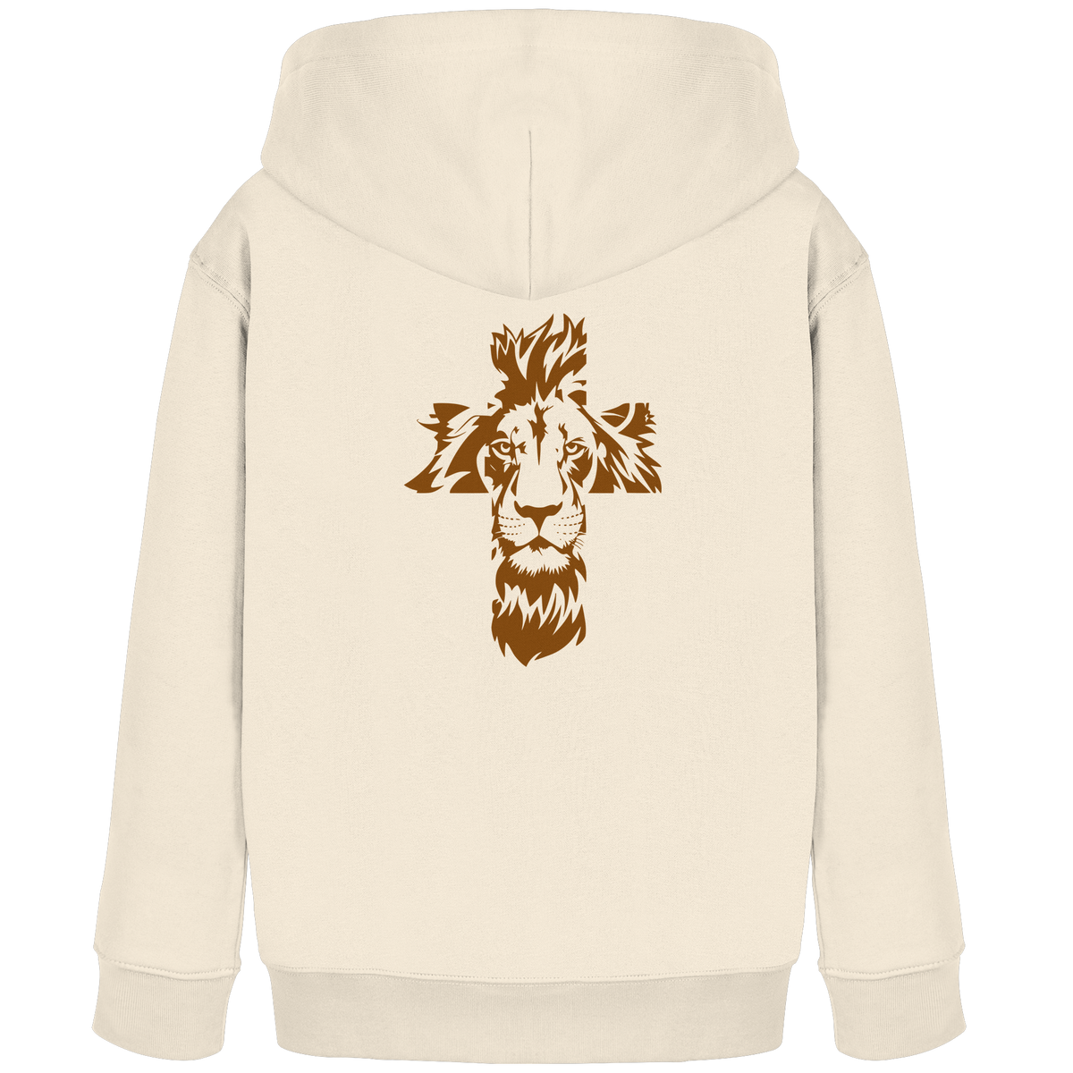 Im Zeichen des Löwen – Fest verwurzelt im Glauben | Christliche Kleidung - Kids Organic Hoodie - GfoitMa - Natural Raw / 98/104 (3-4)