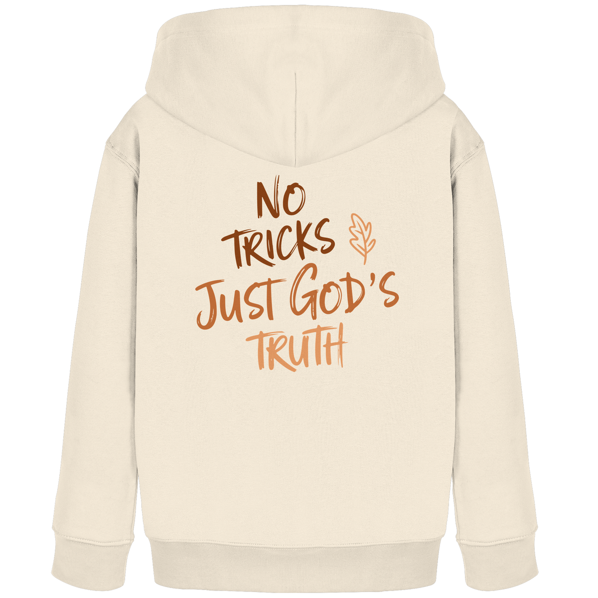 No Tricks – Just God’s Truth | Christliche Kleidung & Geschenke im Retro-Design für Herbst & Halloween - Kids Organic Hoodie - GfoitMa - Natural Raw / 98/104 (3-4)