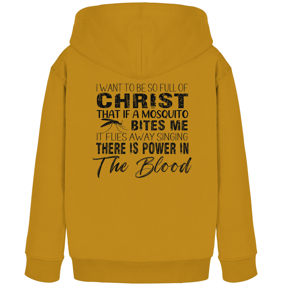 I Want to Be So Full of Christ – Mosquito | Christian Statement Print - Kids Organic Hoodie