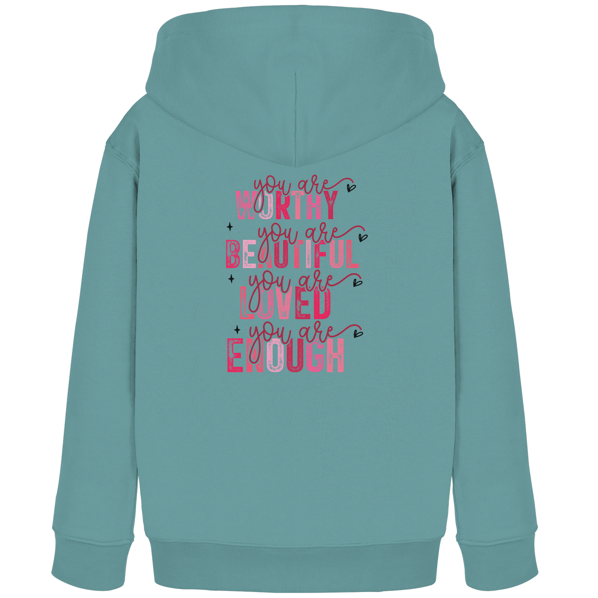Du bist wertvoll – Eine Erinnerung an die Wahrheit - Kids Organic Hoodie