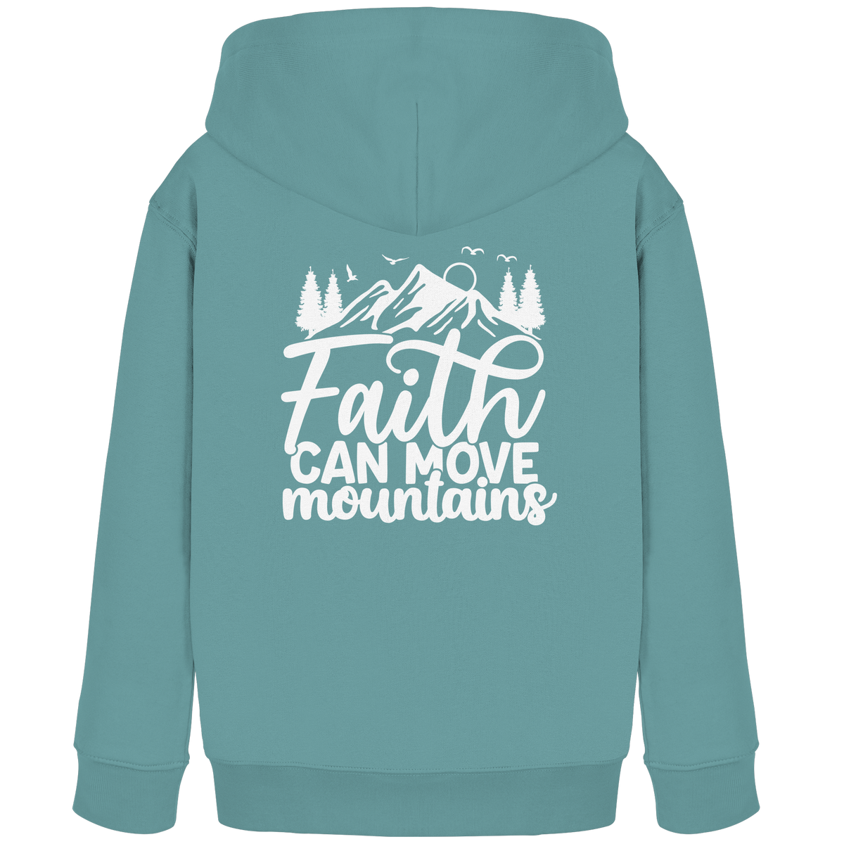 Glaube, der Berge versetzen kann - Matthäus 17:20 - Kids Organic Hoodie