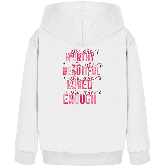You are valuable – A reminder of the truth - Kids Organic Hoodie