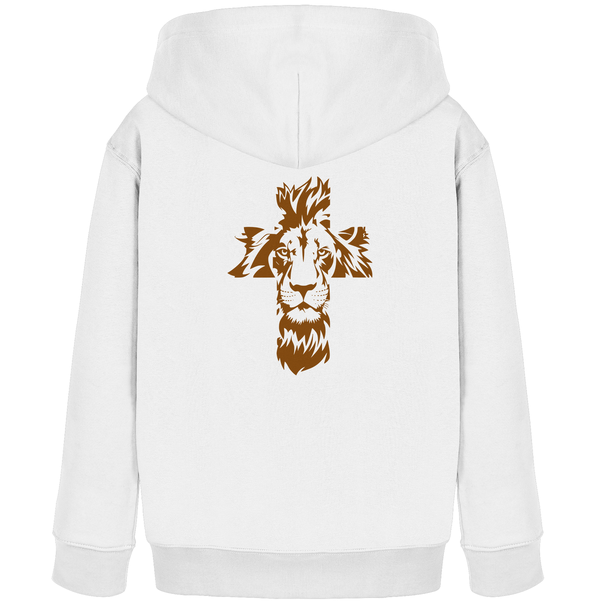 Im Zeichen des Löwen – Fest verwurzelt im Glauben | Christliche Kleidung - Kids Organic Hoodie - GfoitMa - White / 98/104 (3-4)