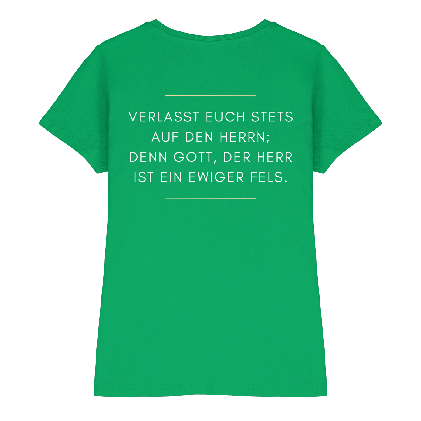 Jesaja 26,4 – Der Herr ist ein ewiger Fels | Christliches Bibelvers Design - Ladies Premium Shirt