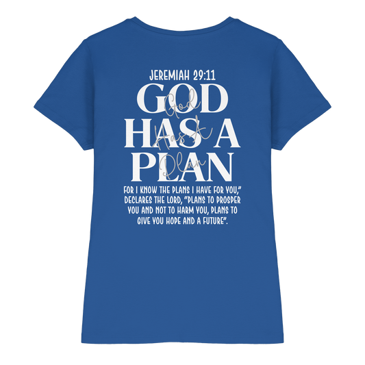 Jeremiah 29:11 – God Has a Plan | Christliches Design - Ladies Premium Shirt - GfoitMa