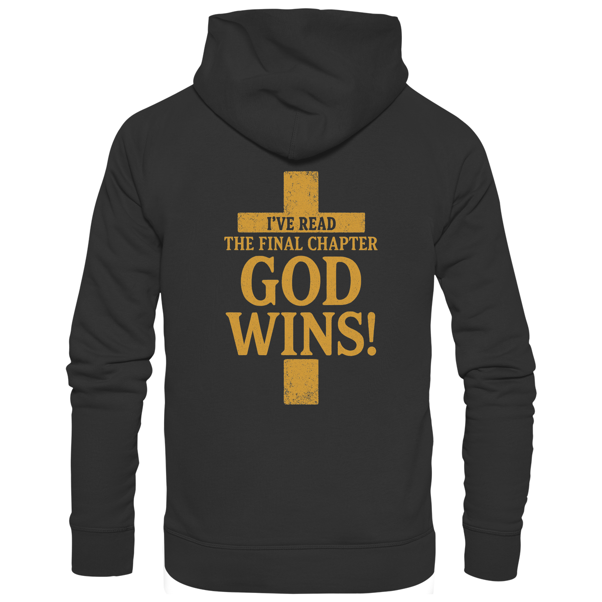 GOD WINS – Das Ende steht fest | Christliche Kleidung & Geschenke im Kreuz-Design - Organic Basic Hoodie