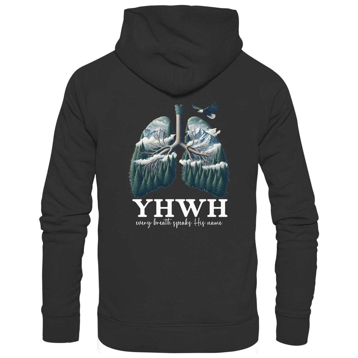 YHWH – Every Breath Speaks His Name | Atem des Lebens | Christliches Design - Organic Basic Hoodie - GfoitMa