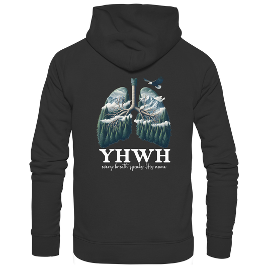 YHWH – Every Breath Speaks His Name | Atem des Lebens | Christliches Design - Organic Basic Hoodie - GfoitMa