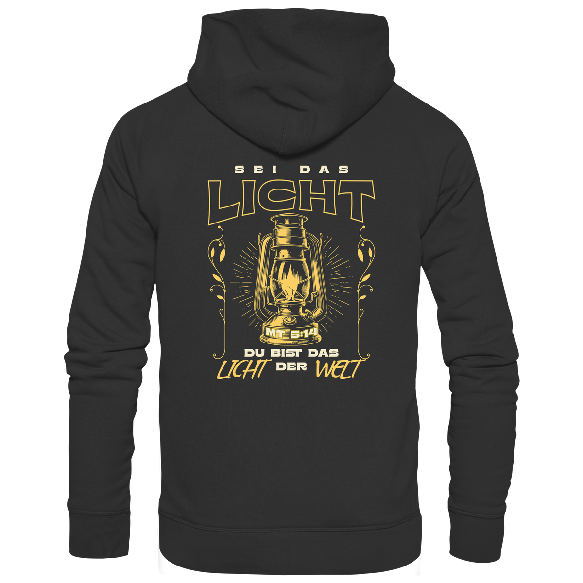Sei das Licht – Du bist das Licht der Welt | Christliche Kleidung - Organic Basic Hoodie